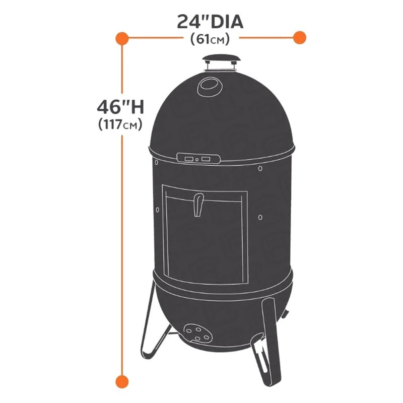 Classic Accessories® - Hickory™ Sand Round Smoker Cover (24"Dia X 46"H) 4 Classic Accessories® - Hickory™ Sand Round Smoker Cover (24"Dia X 46"H) - Image 2