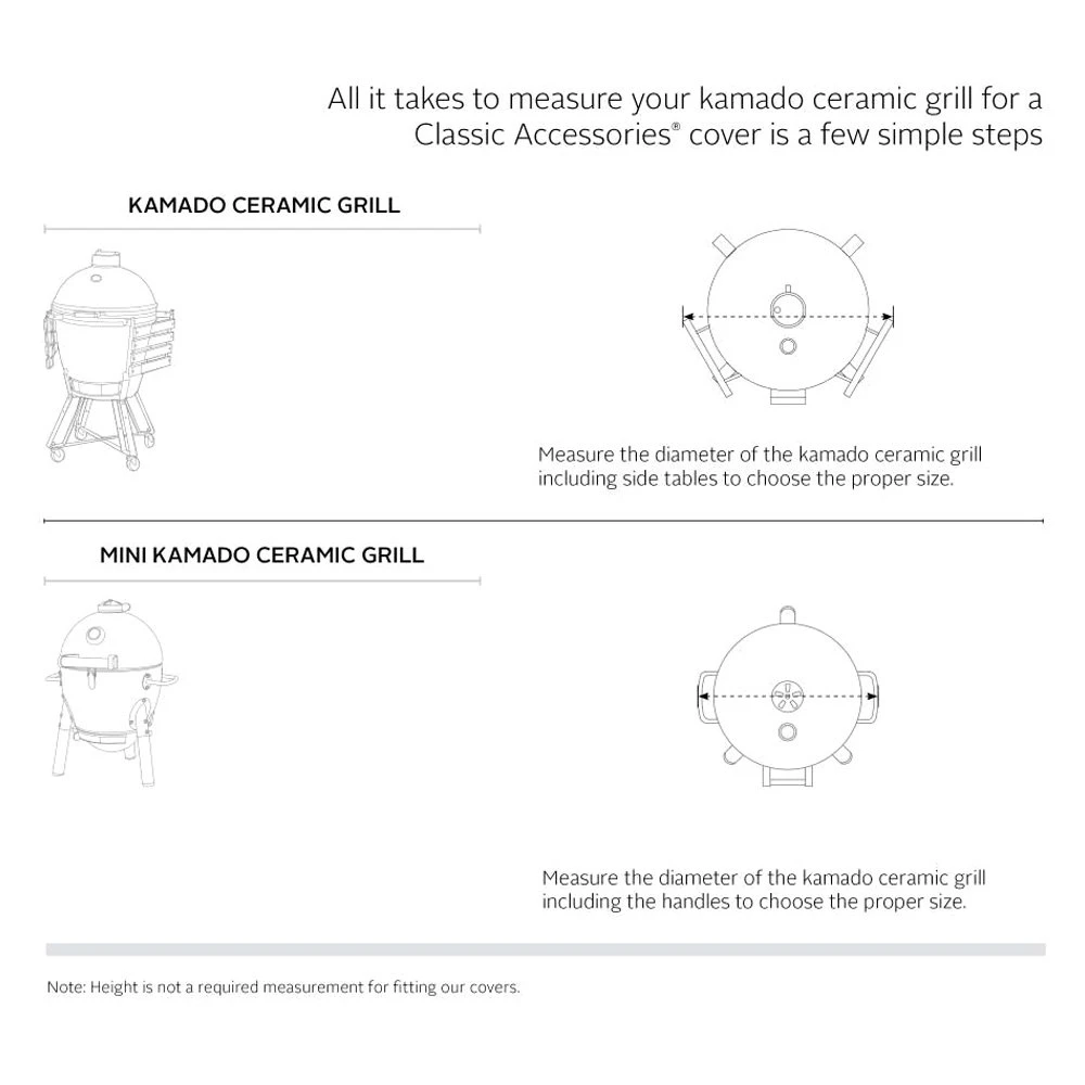 Classic Accessories® - Veranda™ Pebble X-Large Kamado Grill Cover For Big Green Egg™ Grill (27"Dia X 45"H) 17 Classic Accessories® - Veranda™ Pebble X-Large Kamado Grill Cover For Big Green Egg™ Grill (27"Dia X 45"H) - Image 15