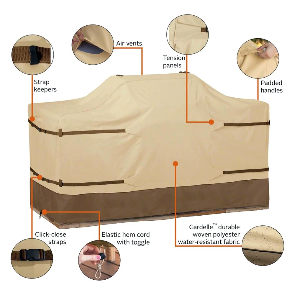 Classic Accessories® - Veranda™ Pebble Large Island Grill Top Cover For Center Grill Head (86"L X 44"W X 48"H) 15 Classic Accessories® - Veranda™ Pebble Large Island Grill Top Cover For Center Grill Head (86"L X 44"W X 48"H) - Image 13